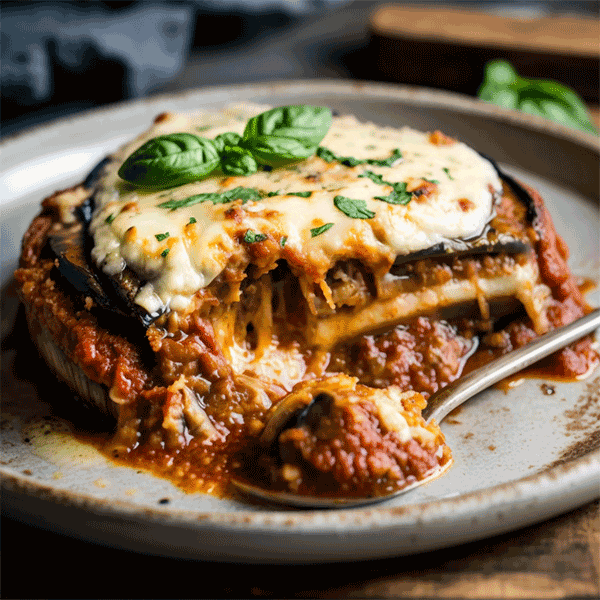 Cheesy Keto Eggplant Parmesan